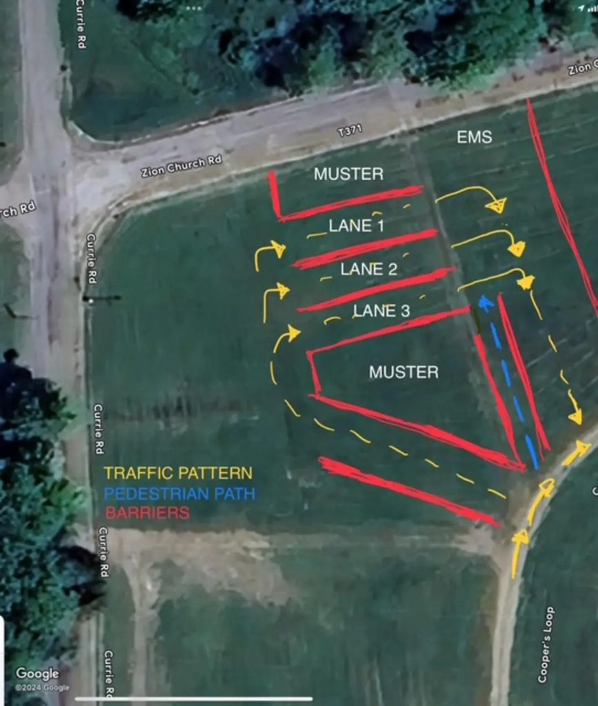 Picture of traffic pattern.