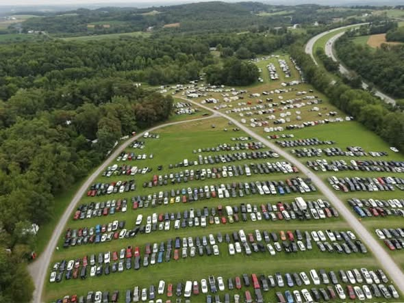 Parked cars.